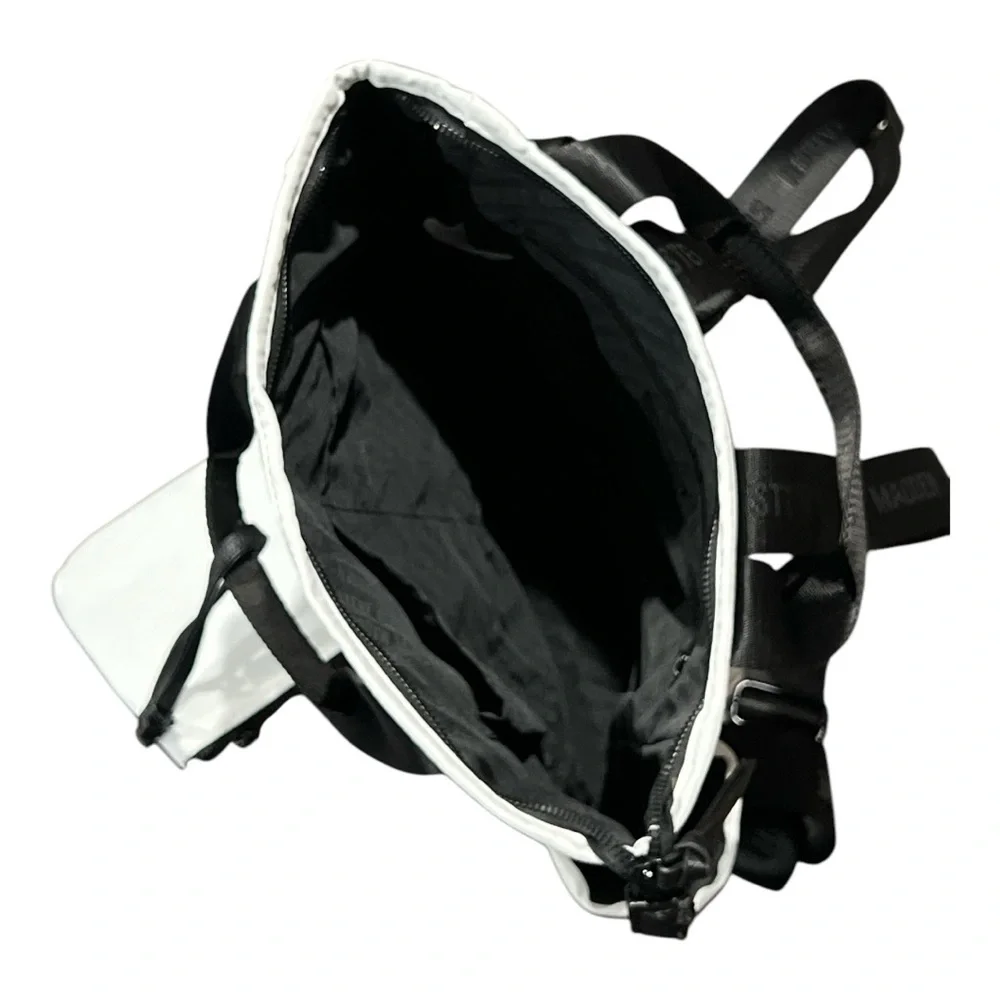 Steve Madden Btheda White with Black Logo Straps Backpack & Bag. - Picture 3 of 7